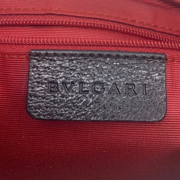 Bvlgari Logomania Black Canvas Leather Handbag Shoulder Bag One Size - Picture 7 of 16